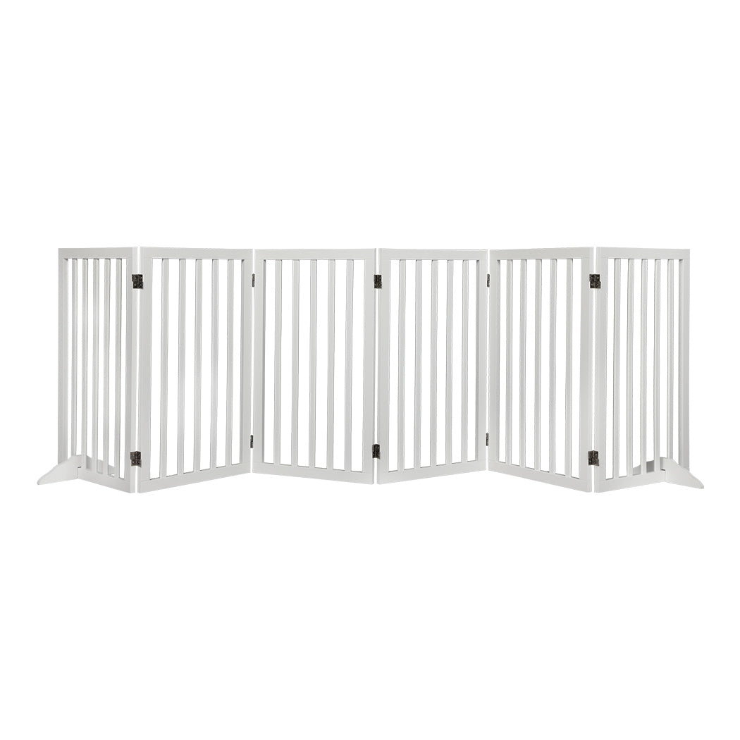 Pet Gate White 6 Panels 139x80x1.8cm
