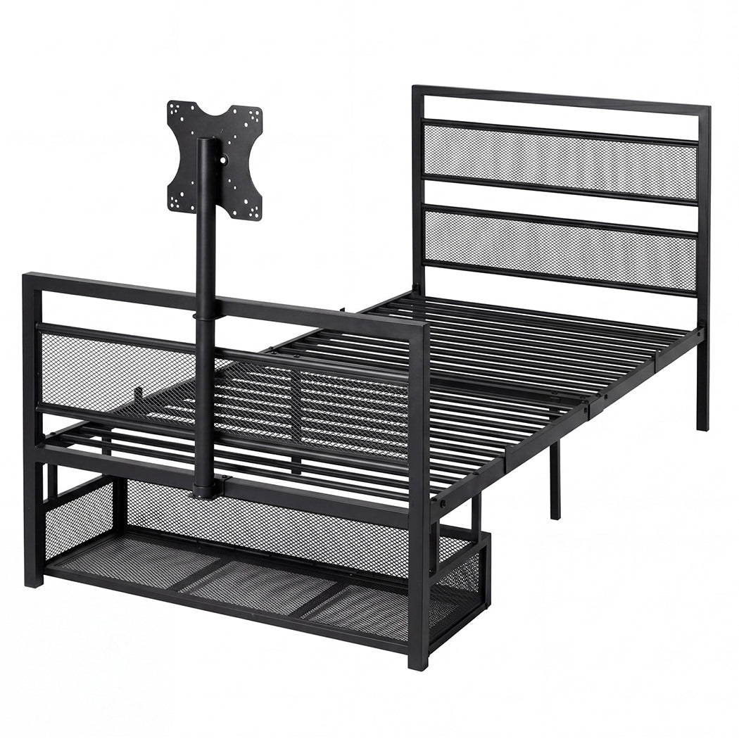 Gaming Single Bed Frame Rotating TV Mount | Simpledeals