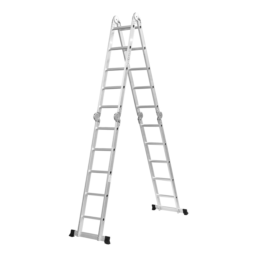 Multi Purpose Ladder 5.7M Aluminium Folding Platform Household Office Extension