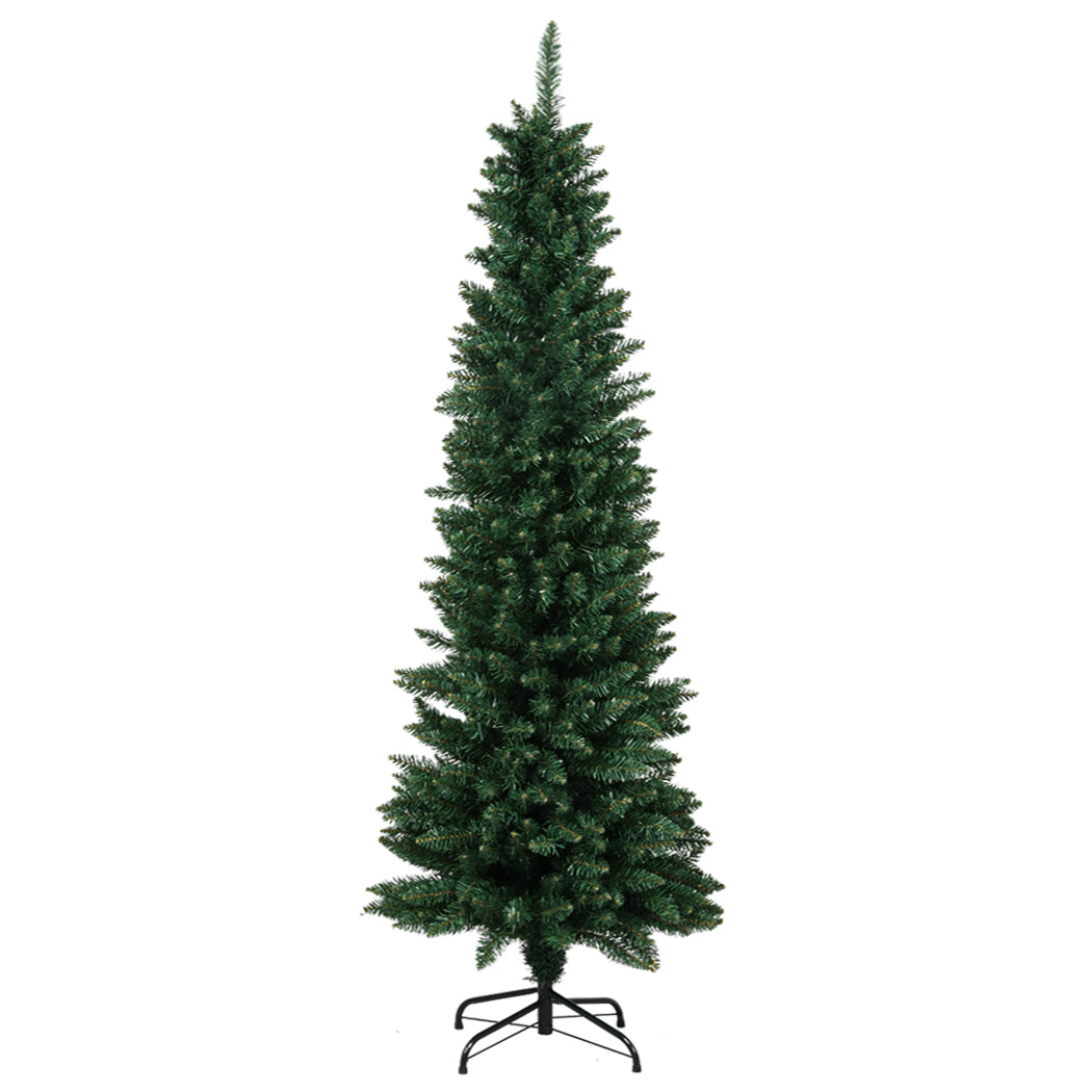 Wood finish - Compact 1.8M 600Tips Pencil Christmas Tree  Wood Finish Classic