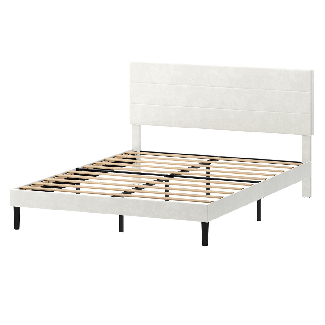 Queen Bed Frame Upholstered Headboard 200x154.5x113cm
