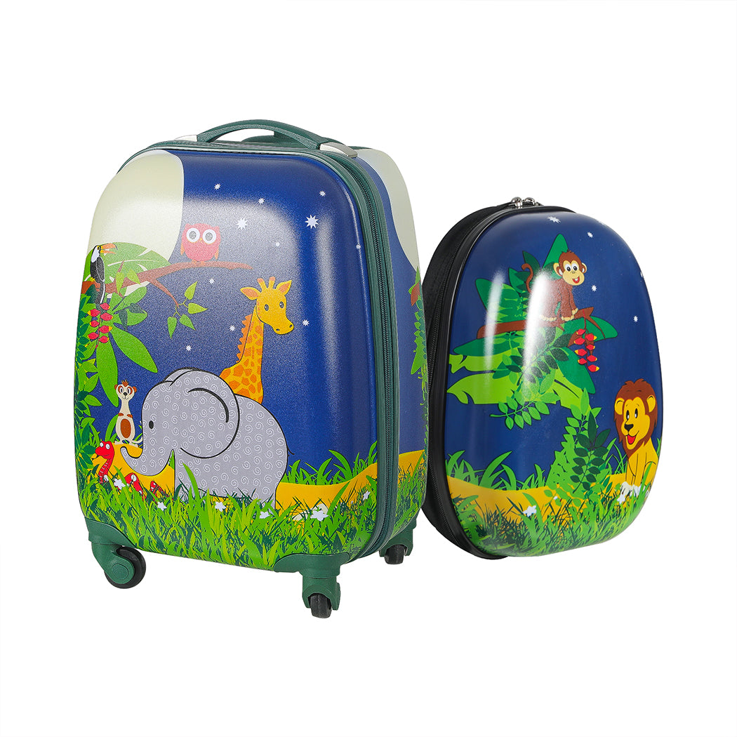 Kids Luggage Set with Backpack Carry On Suitcase Trolley Travel Bag Set