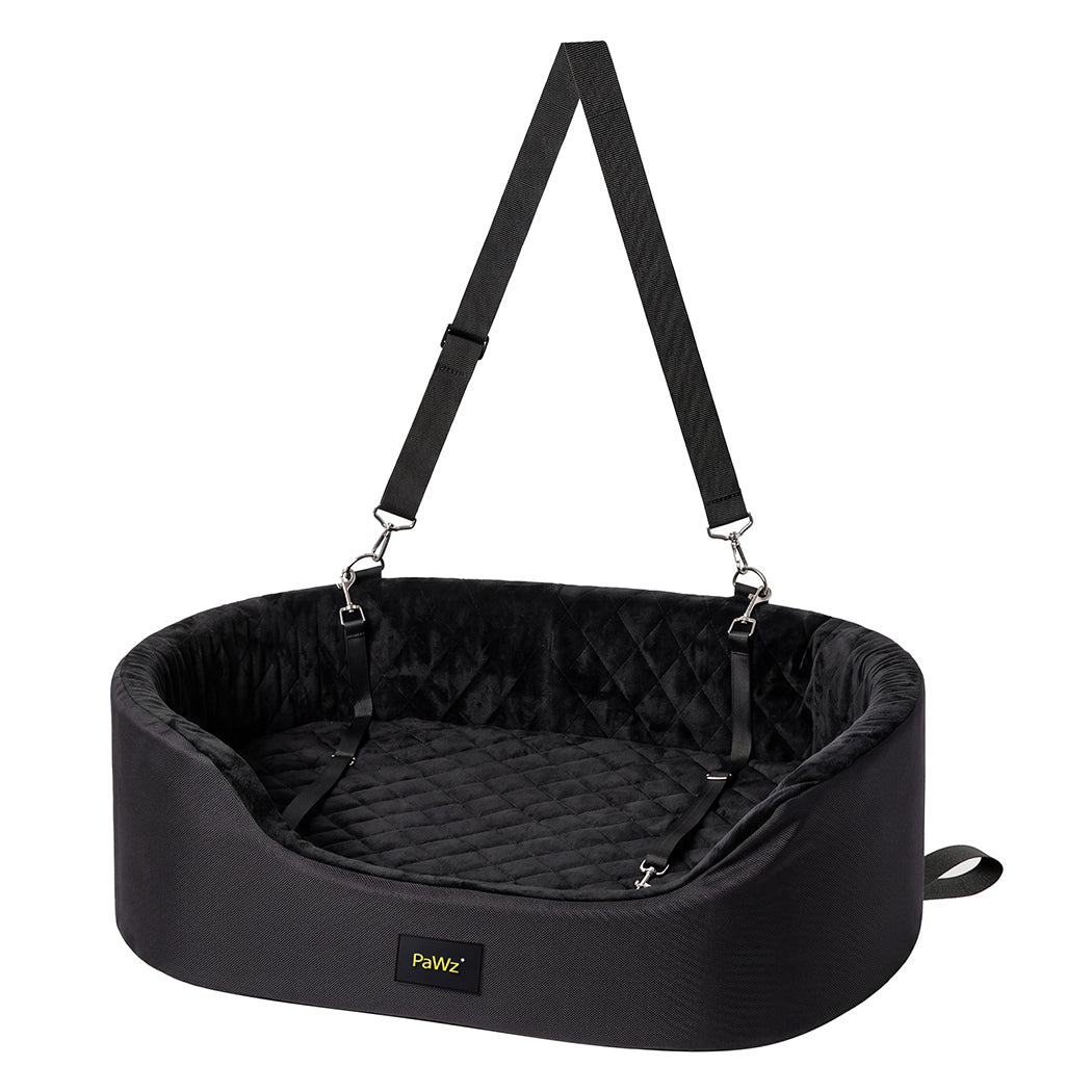 Pet Car Seat Plush Black 81.5x54.5x17.5cm