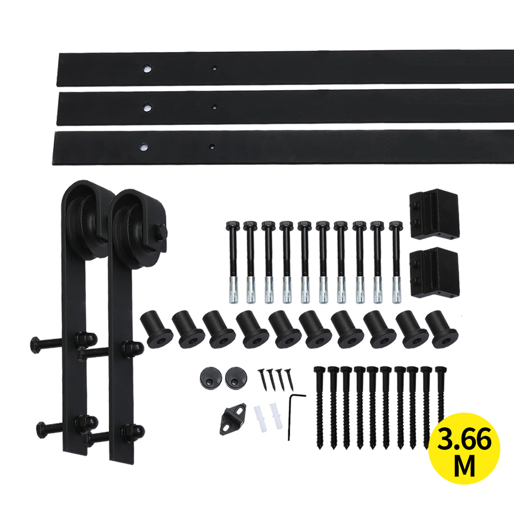 3.66m Antique Classic Style Double Sliding Door Hardware Track Set