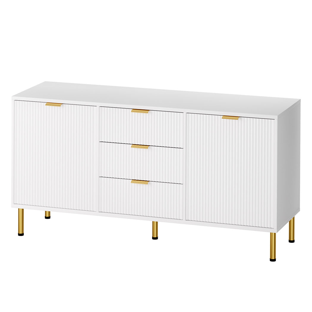 Modern Buffet Sideboard  Wood Finish Classic Durable Compact
