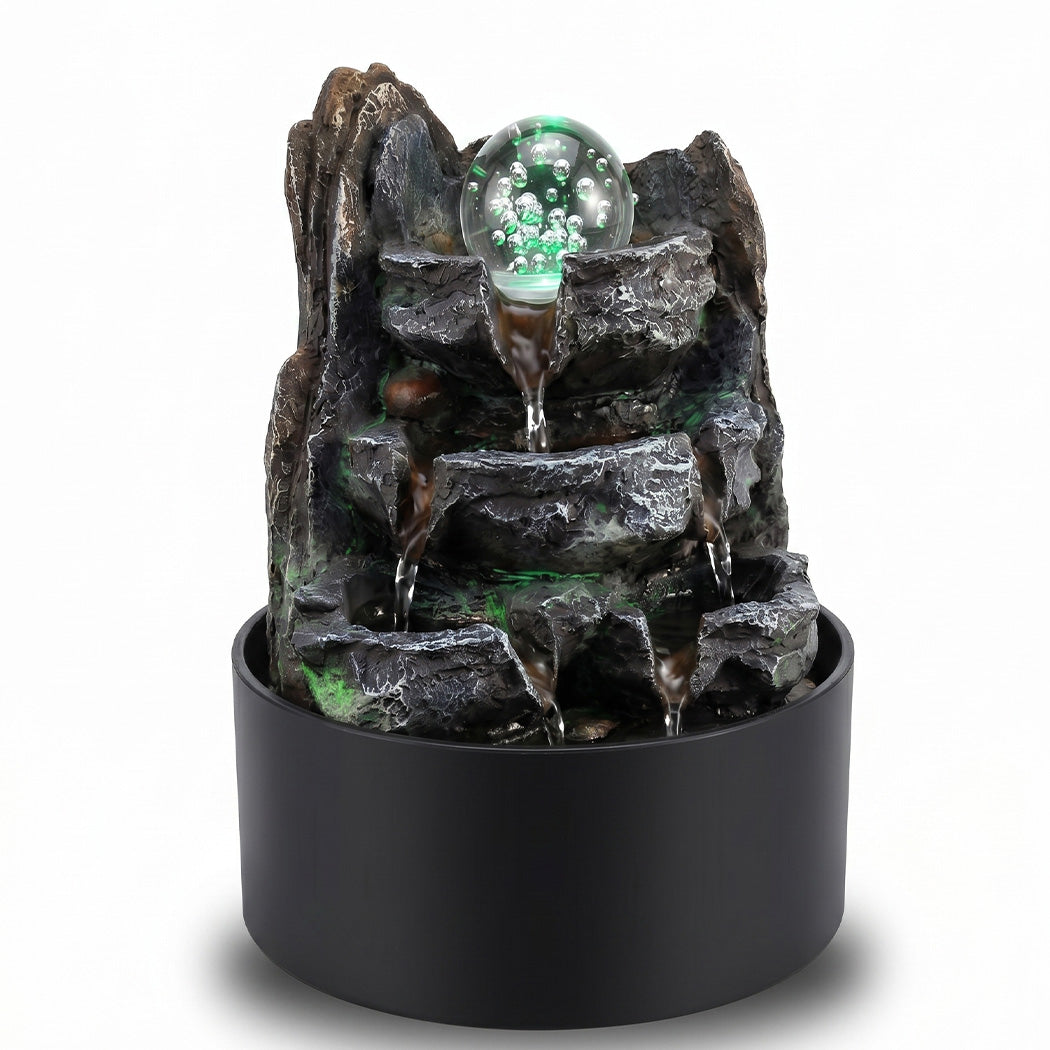 Tabletop Water Fountain LED Light 3 Flow Levels | Simpledeal