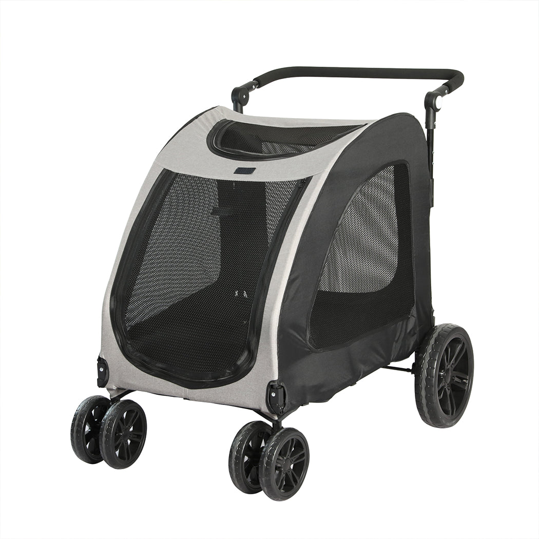 Dog & Cat Pet Stroller Pram Carrier Foldable Travel Pet Pushcart