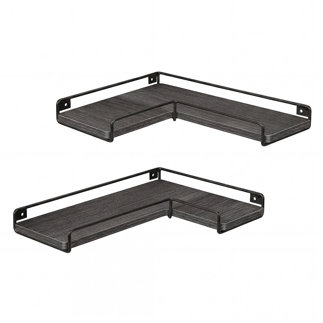 Floating Corner Wall Shelves Set of 2 | Simpledeals