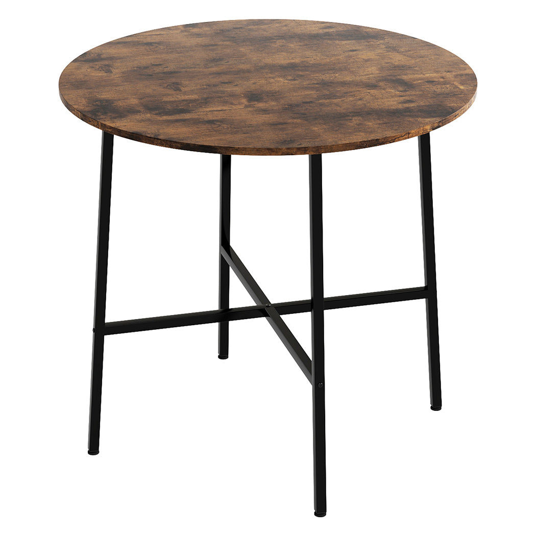 Round Dining Table 80cm Brown 80x80x76cm