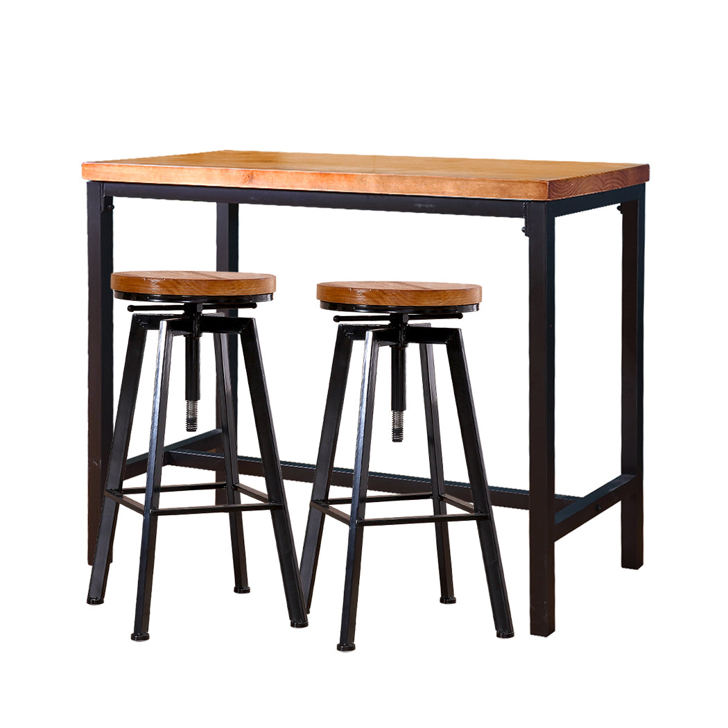 SC18+SC19 id - 3pcs Bar Table Barstools Industrial