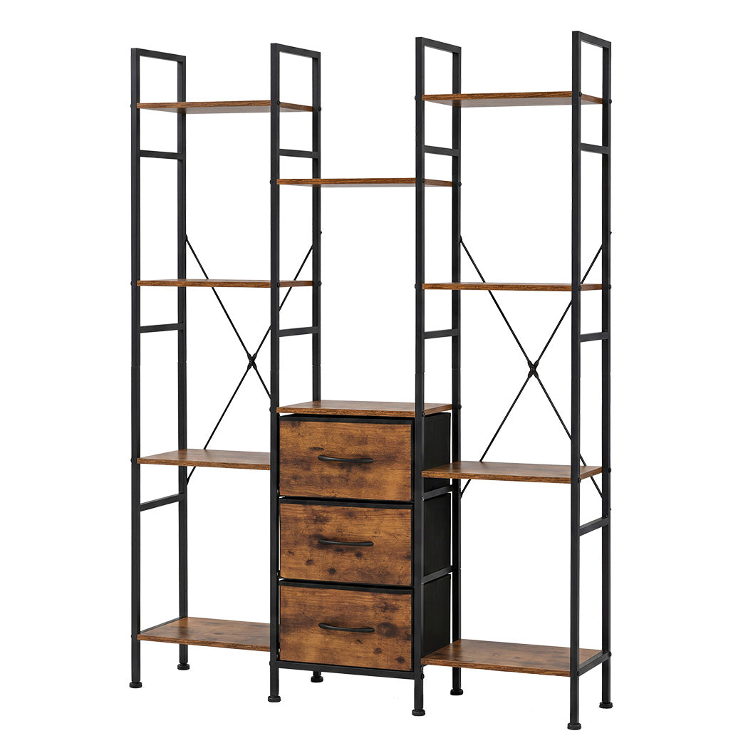 Black Bookshelf Storage Unit 100x23x141.5cm