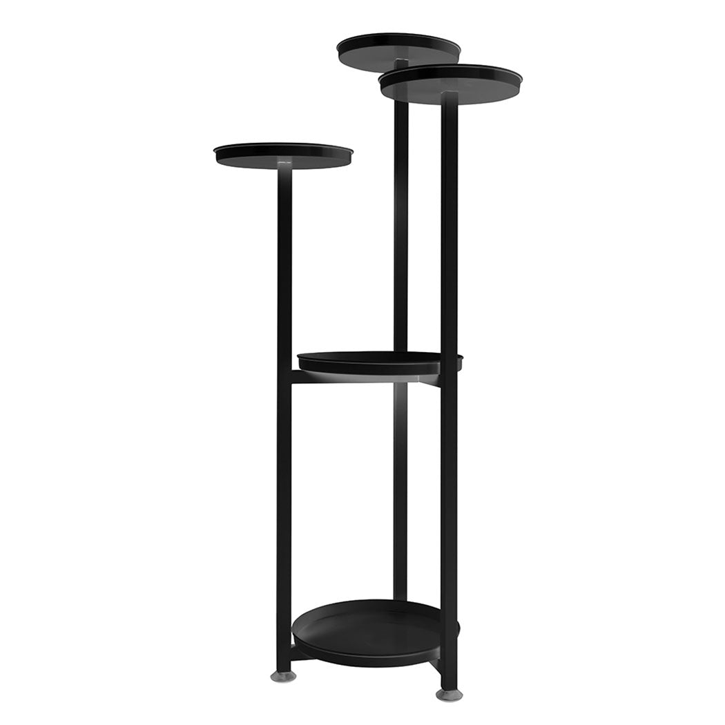 Large Plant Stand Indoor Outdoor Black Metal Flower Pot Display Rack