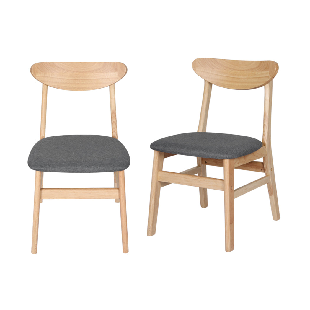Dining Chairs Natural Fabric 45x50x76cm