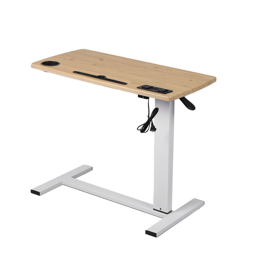 Oak colour - Premium Standing Desk Height Adjustable Oak  Durable Frame Classic