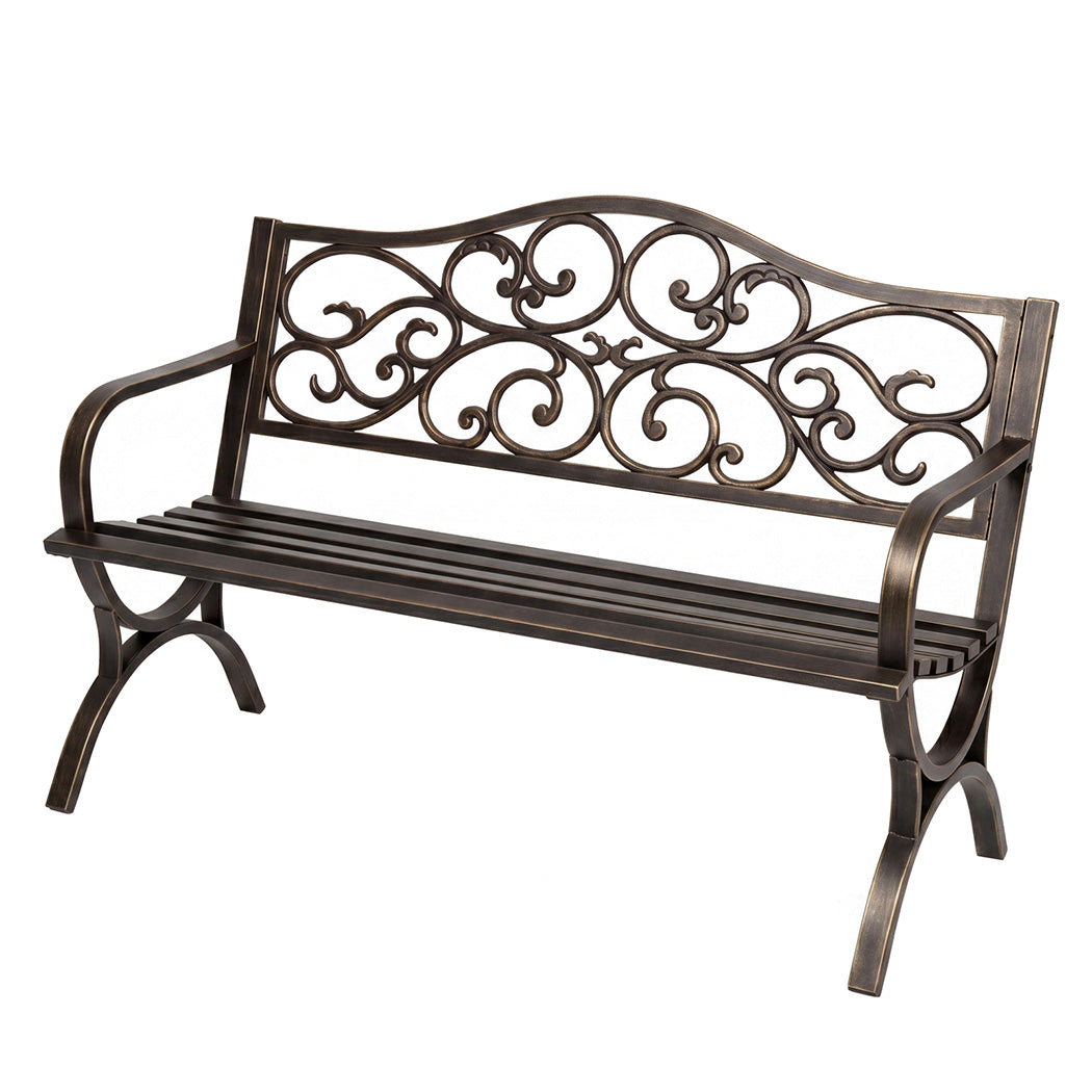 Cast Iron Garden Bench 3 Seater Bronze | Simpledeals