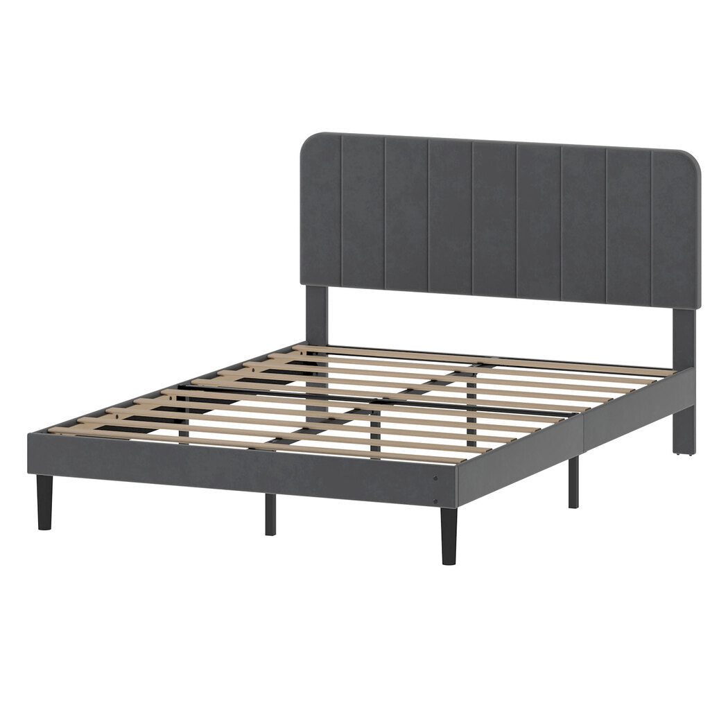Double Bed Frame Adjustable Headboard 190x139.5x113cm