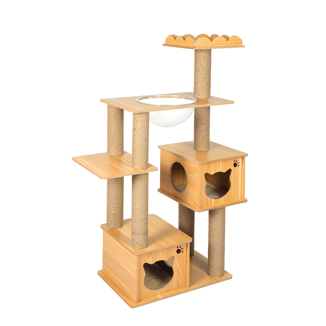 Cat Tree Scratching Post Natural 60x40x138cm