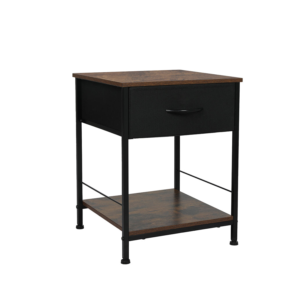 Modern Bedside Table with Storage Drawer Compact End Table Nightstand
