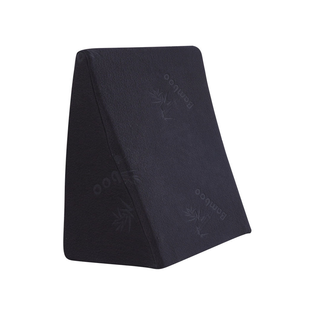 SC2 id - Cool Gel Memory Foam Bed Wedge Pillow Black 30