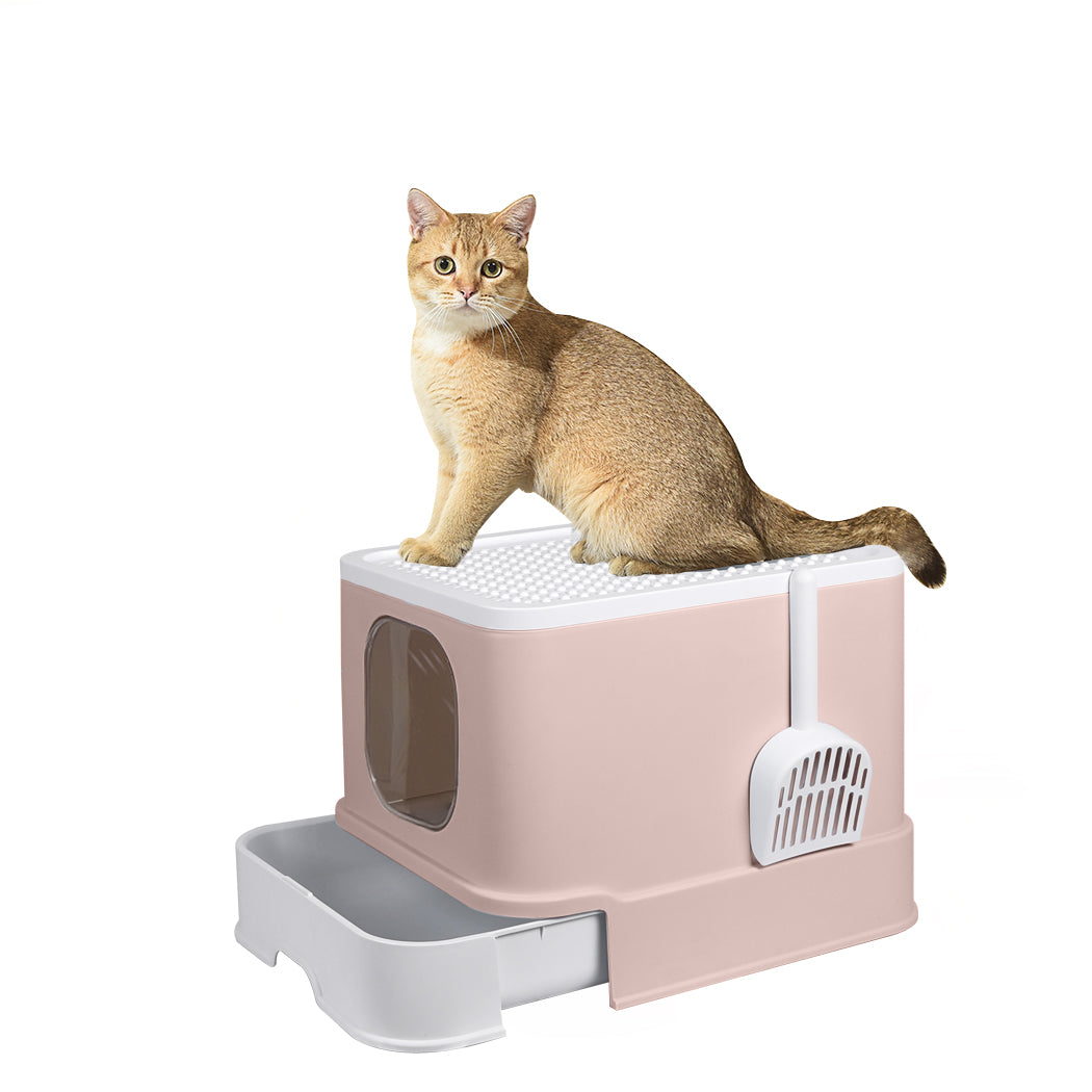 SC4 id - Cat Litter Box Fully Enclosed Kitty Coffee