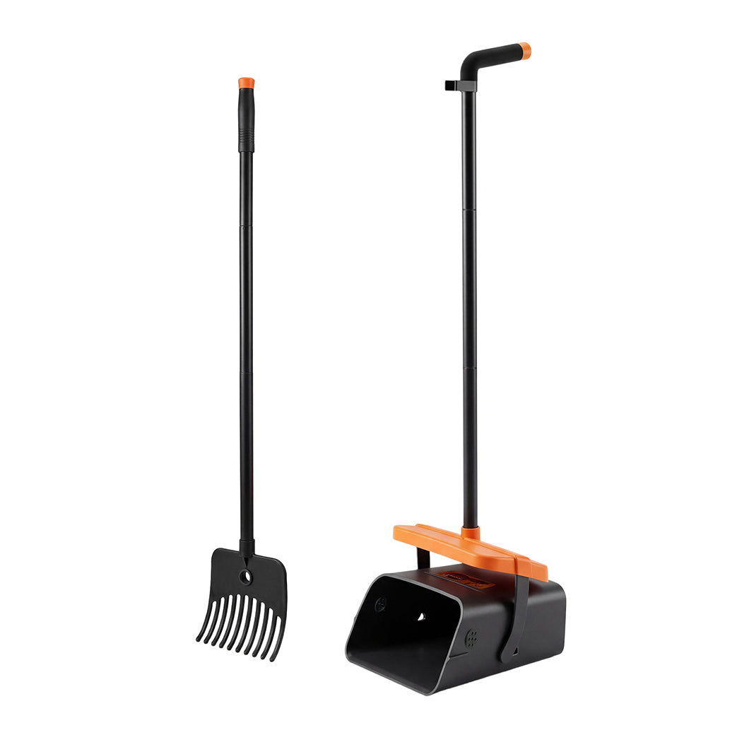 Long Handle Pooper Scooper Rake Kit Dog | Simpledeals