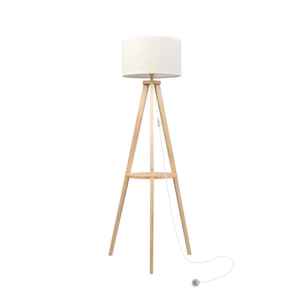 id4 - Cozy Tripod Floor Lamp with Shelf  Foldable Function Classic