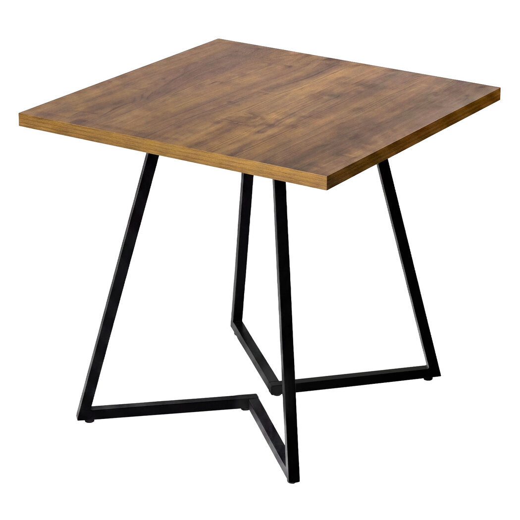 Square Dining Table Walnut Finish 80x80cm