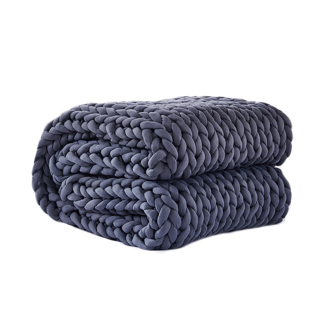 Chunky Knit Weighted Blanket Anxiety Relief Soft Heavy Throw 7KG