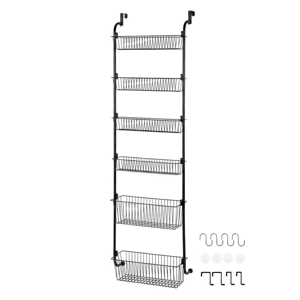 Over Door Pantry Organiser 6 Tier Metal Rack | Simpledeals
