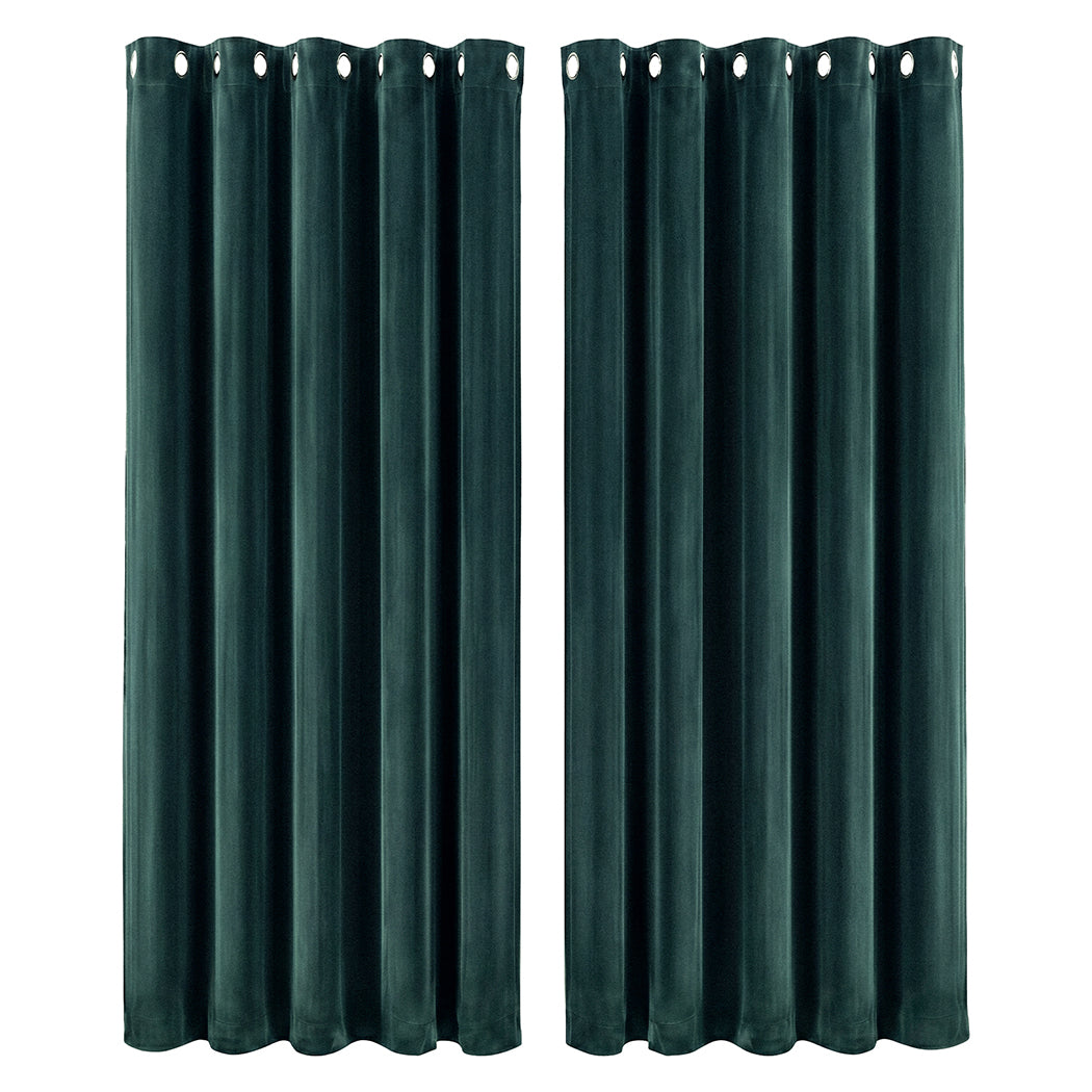 Velvet Blackout Curtains 2 Panel 180x230cm | Simpledeals