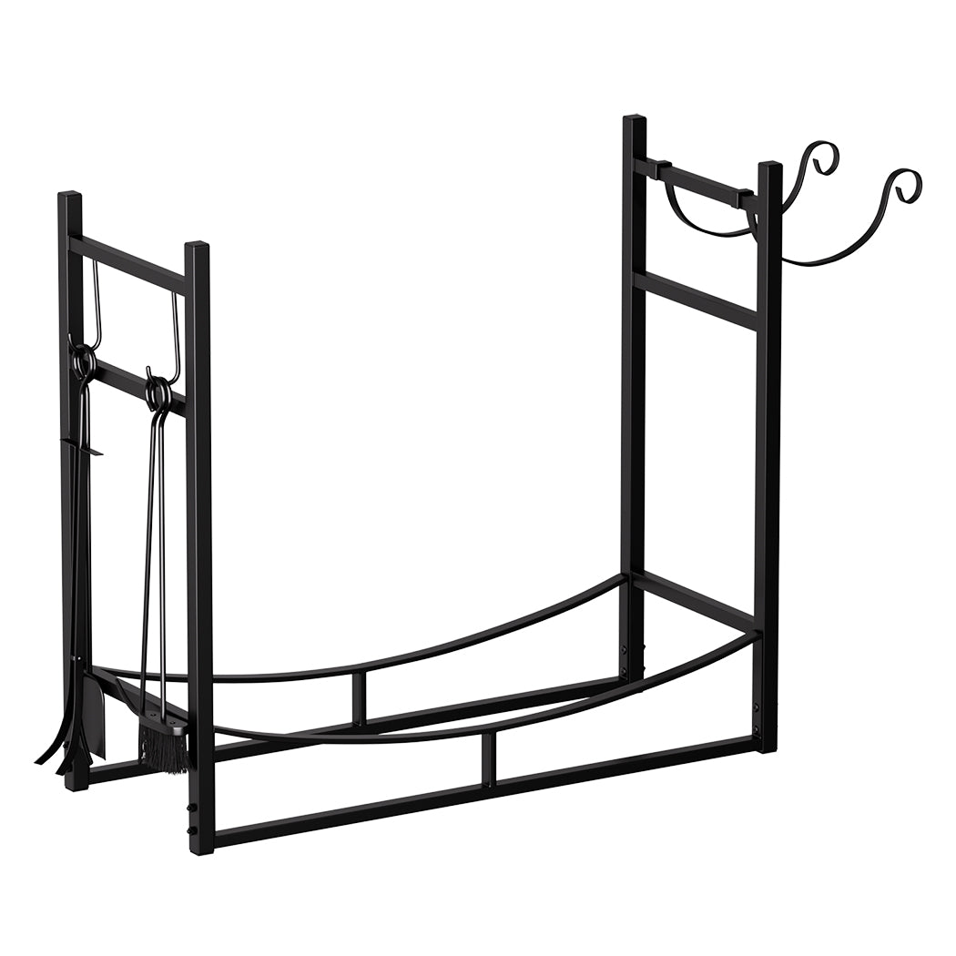 Firewood Rack Steel Holder 84x33x76cm
