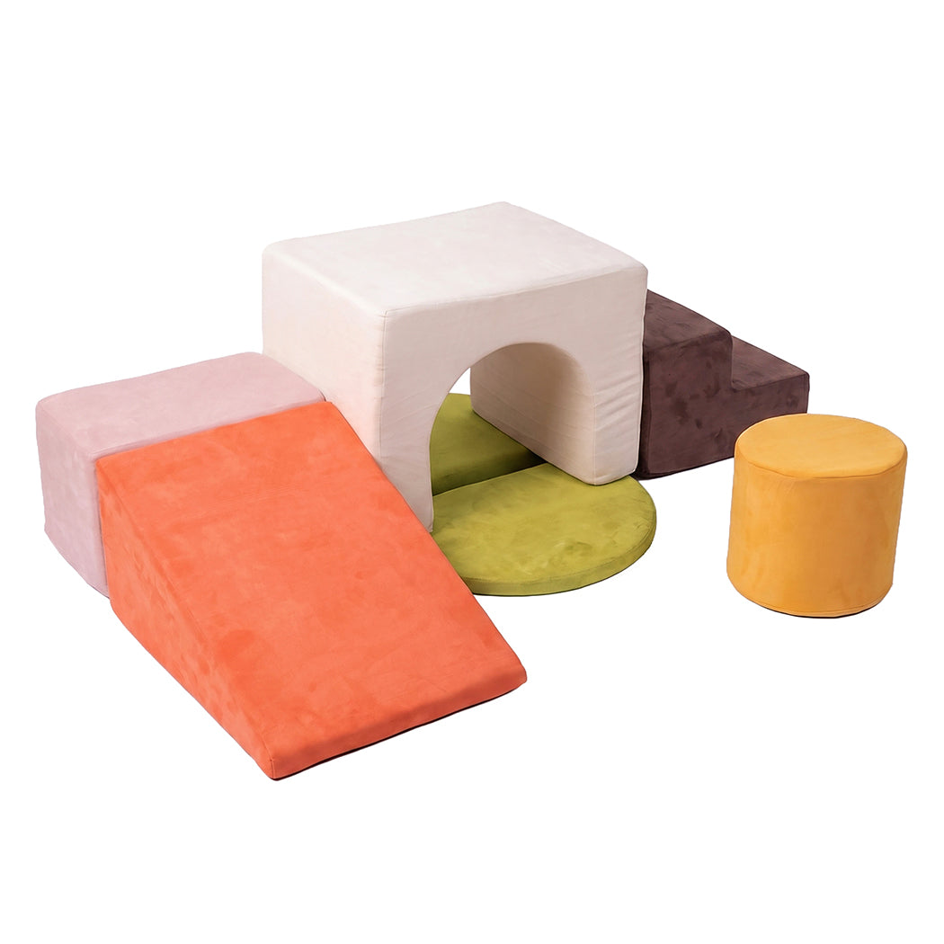 Kids Foam Climbing Blocks 7pc Soft Play Set | Simpledeals
