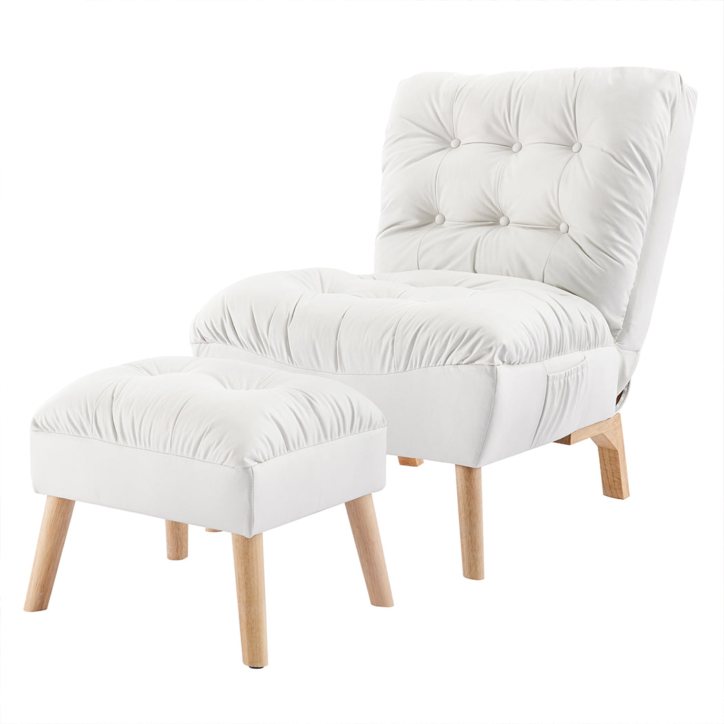 id20 - Premium Sofa Ottoman Set Accent Recliner  Scandi Inspired Design