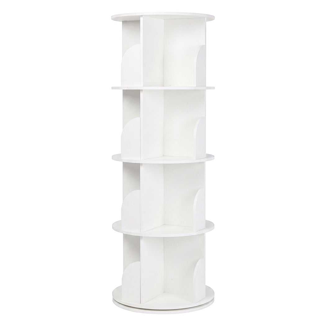 Rotating Bookshelf 4 Tier Storage 46x46x127cm