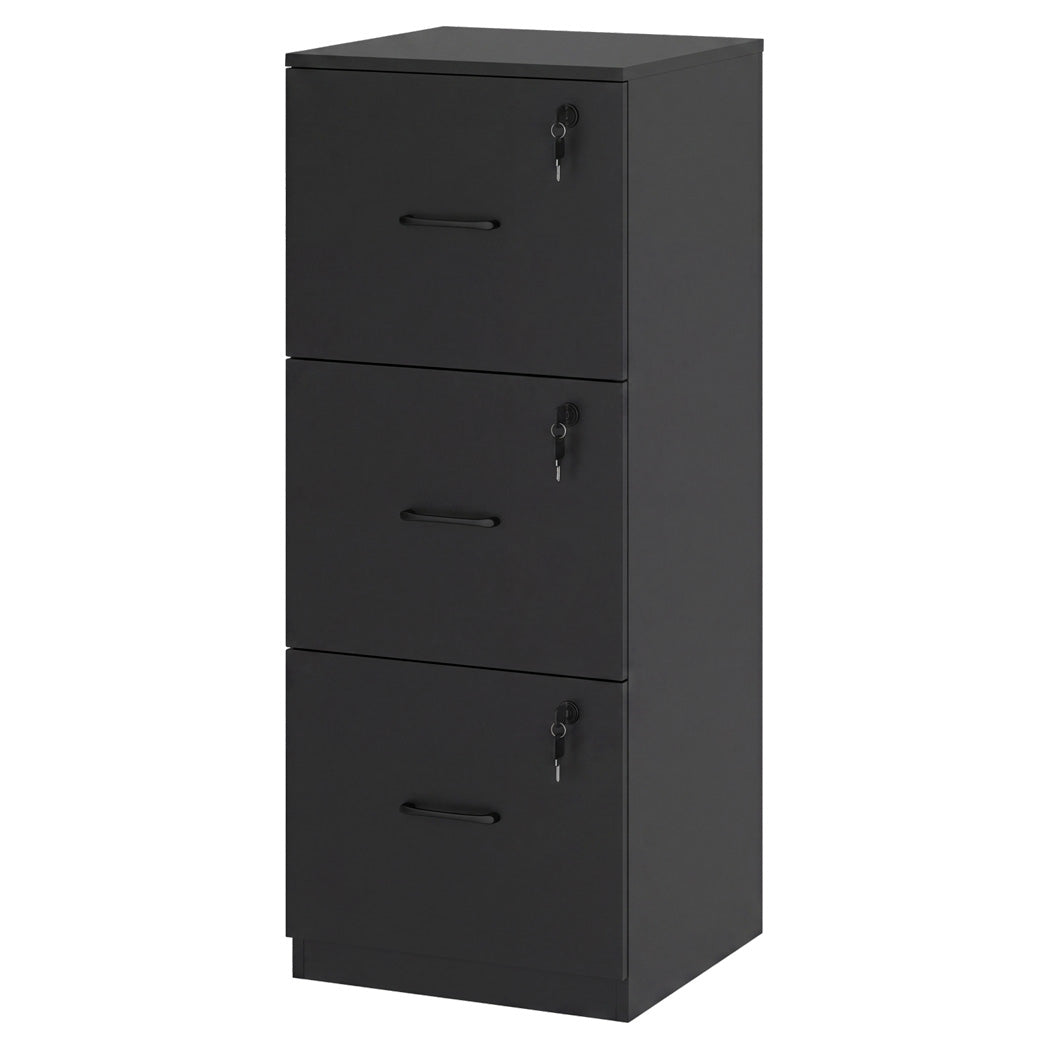 3 Drawer Lockable File Cabinet Home Office | Simpledeals