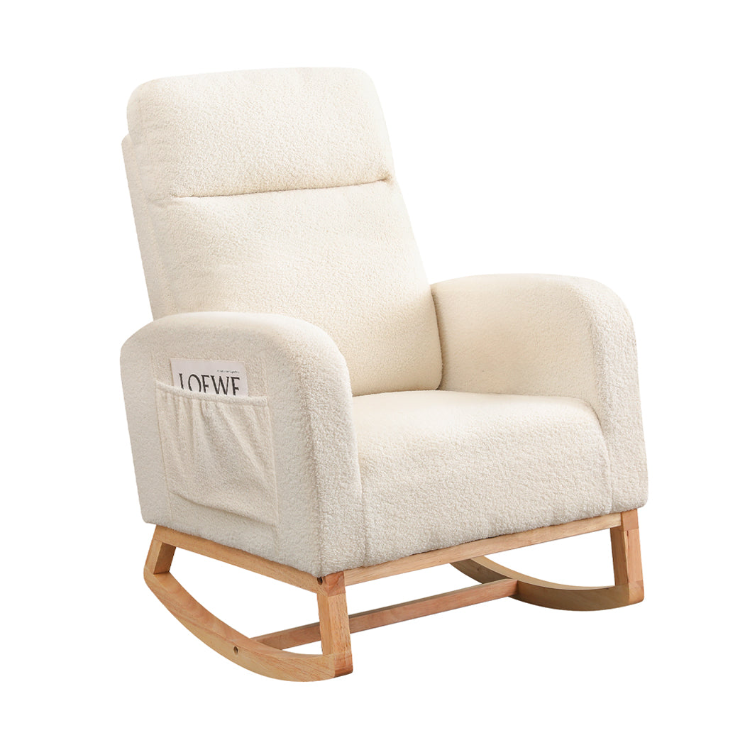 id11&12 - Stylish Rocking Chair Ottoman Footrest With Side Pocket  Comfortable