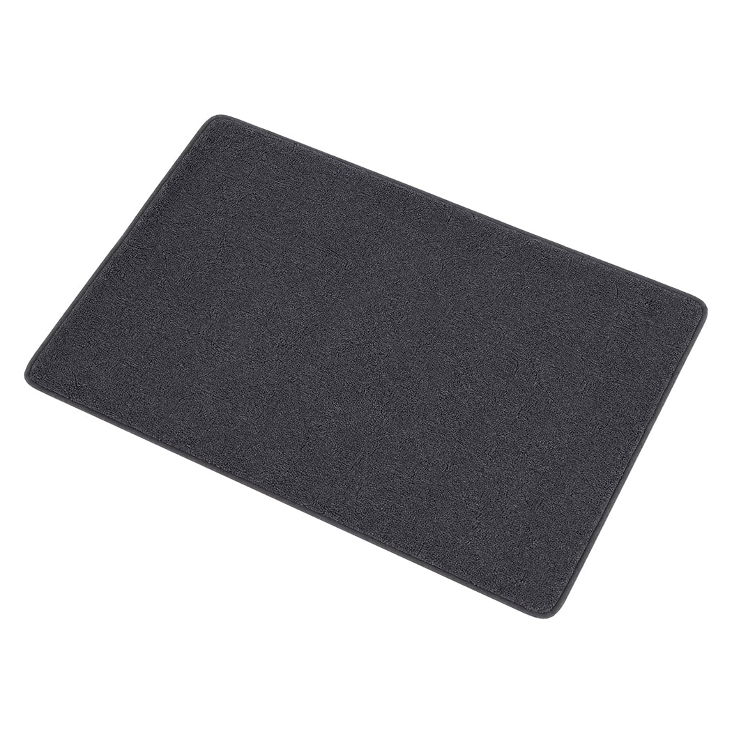 Non Slip Door Mat Grey 80x50x1cm