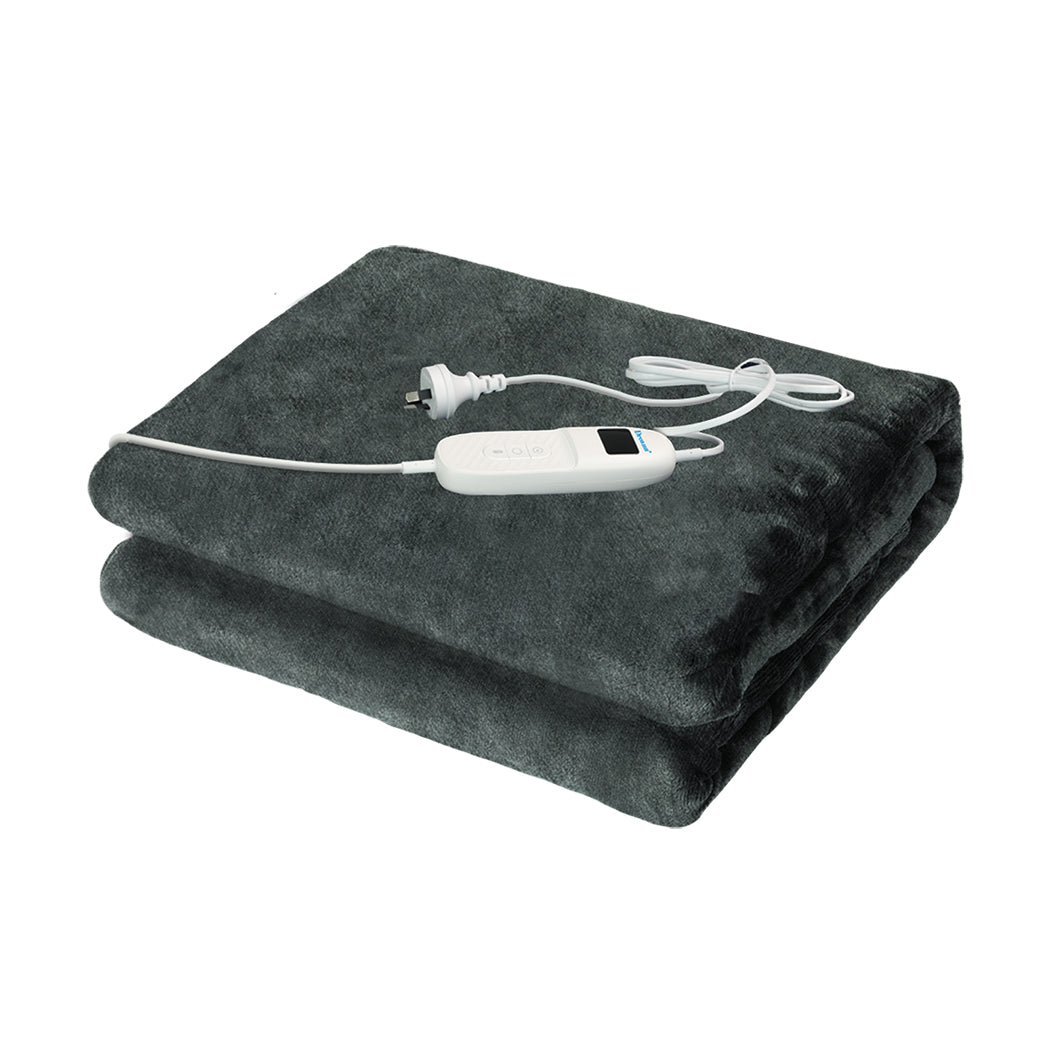 id2&3 - Contemporary Electric Throw Blanket Heated Timer Bedding Washable