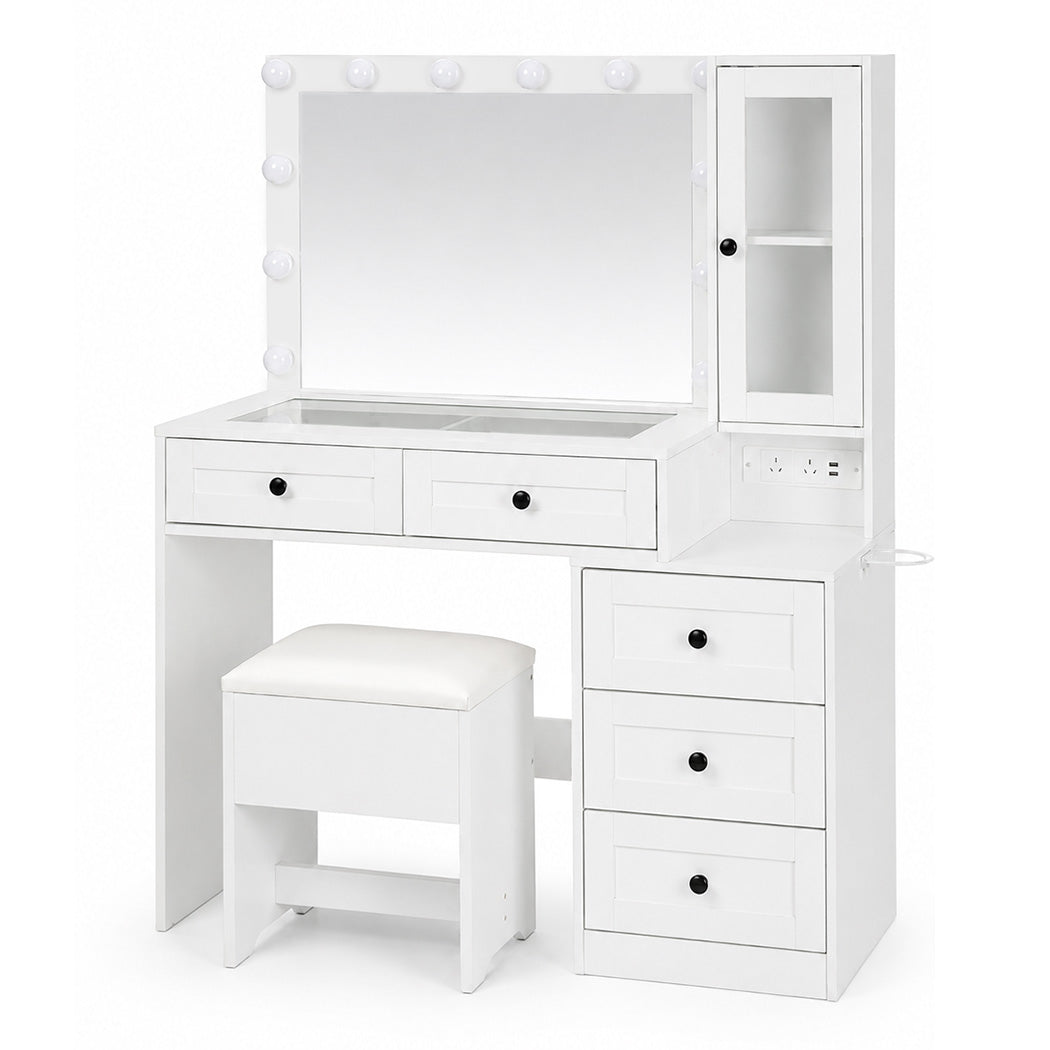 Dressing Table Vanity Desk With LED Mirror 110x40x133cm