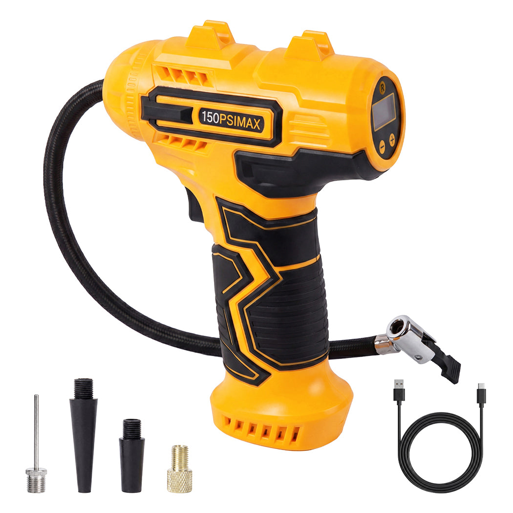 Cordless Tyre Inflator Air Compressor LCD | Simpledeals