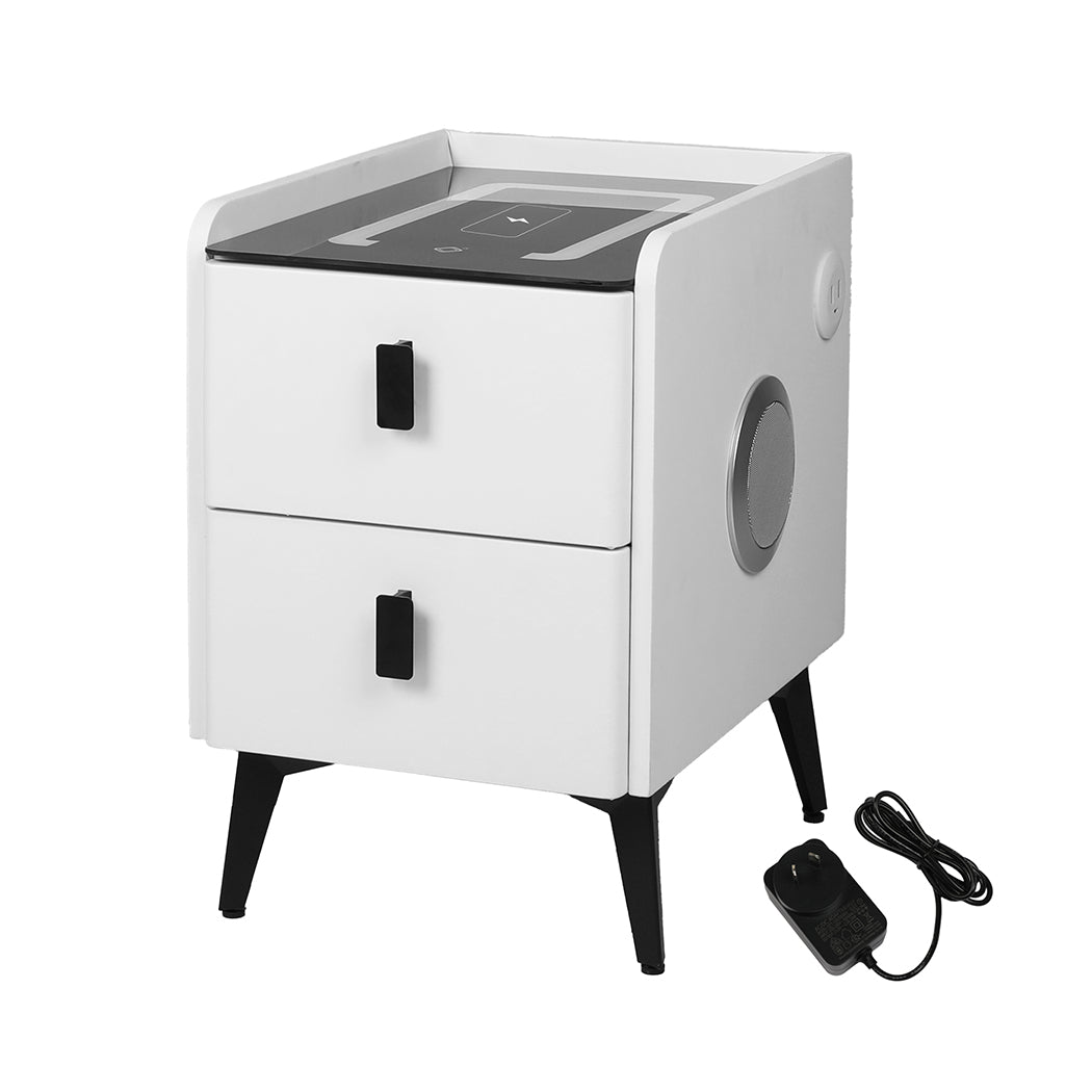 Bedside Table With LED Lights 30x40x46cm