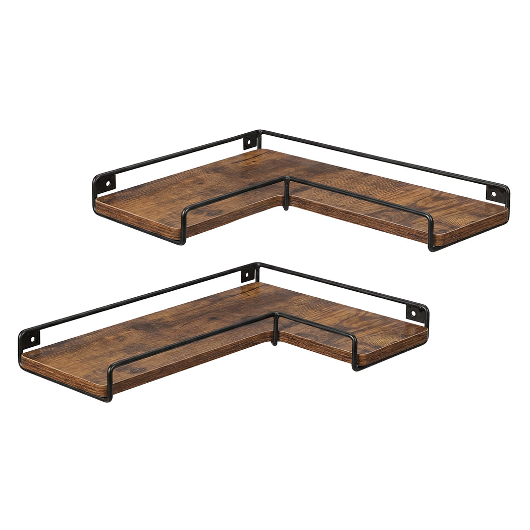 Corner Floating Wall Shelves Set 2 Industrial | Simpledeals