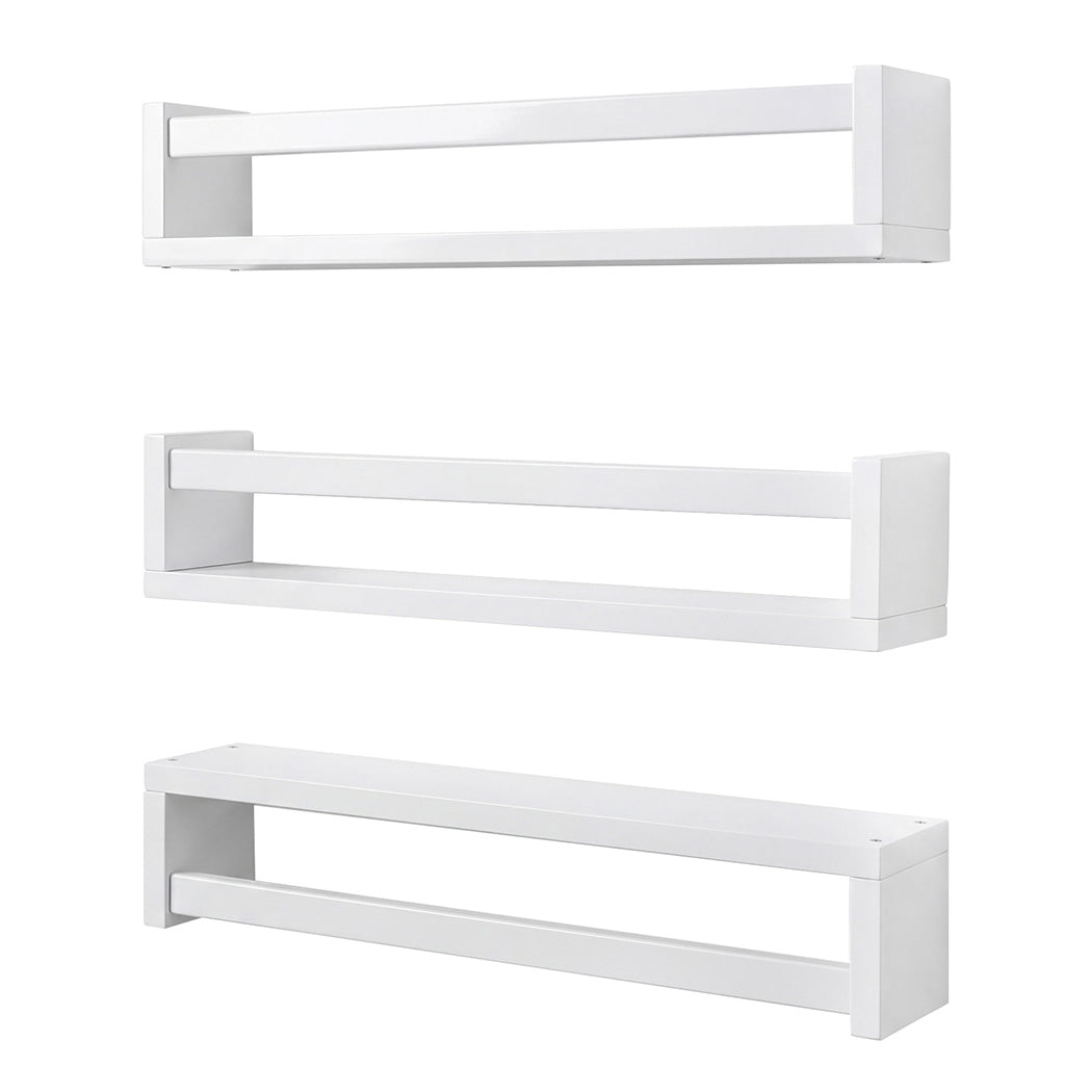 Floating Kids Wall Shelves 3 Pack White | Simpledeals