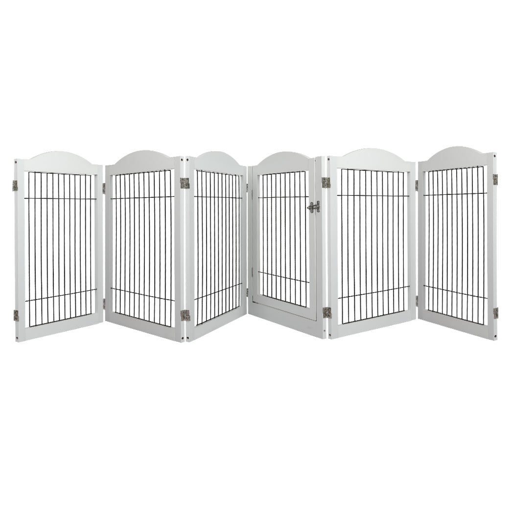 6 Panels Pet Dog Playpen Puppy Exercise Cage Enclosure Fence Indoor