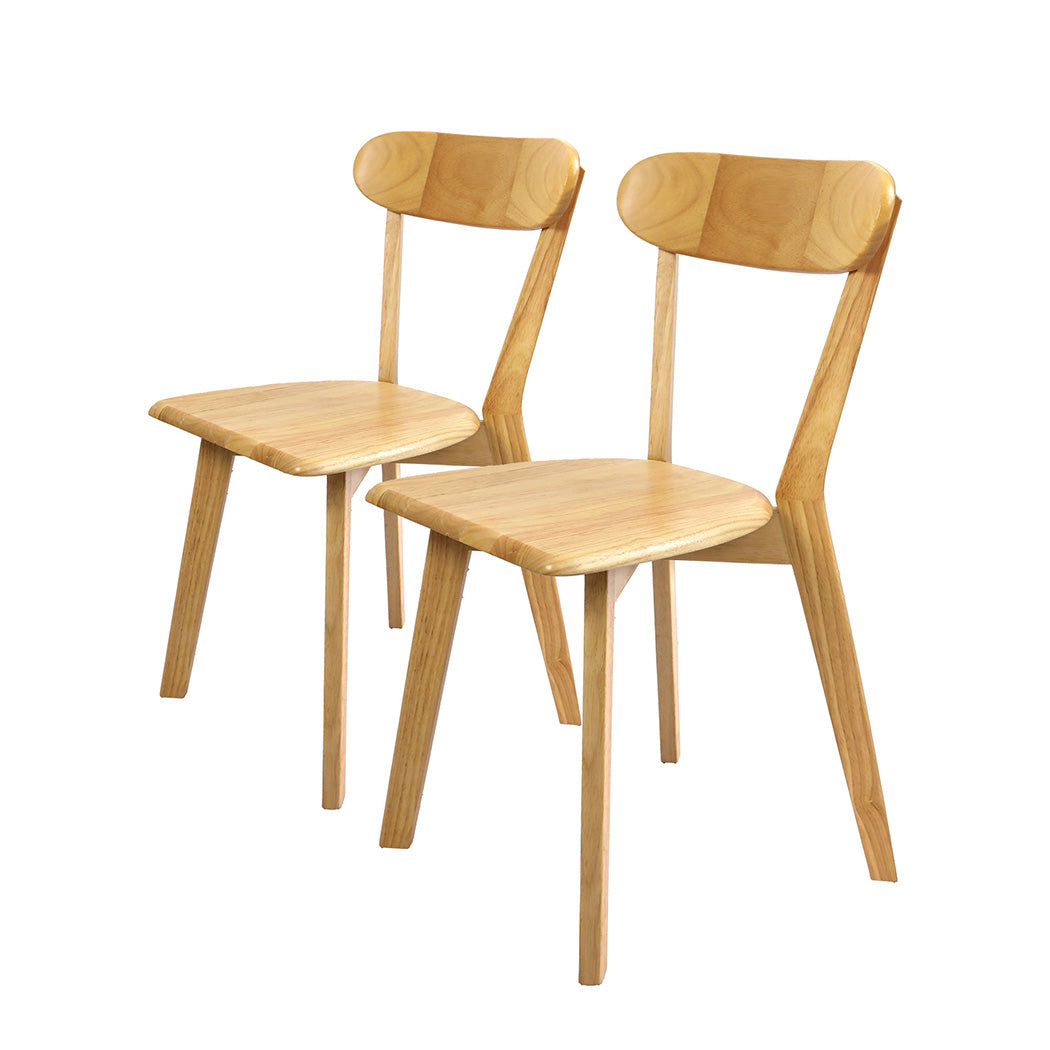 Wooden finish - Luxury 2x Dining Chairs Wooden Kitchen Chair  Soft Cushion Classic