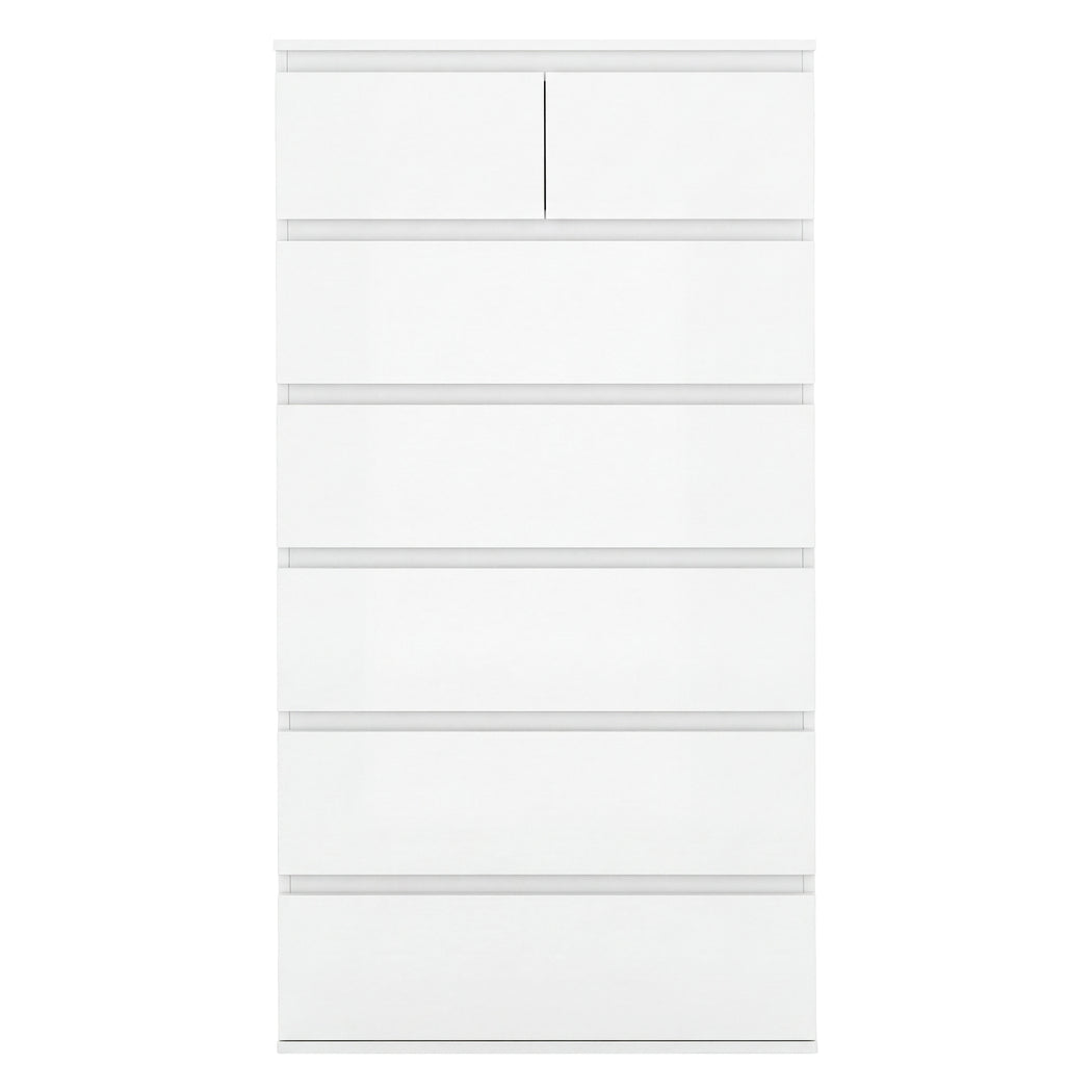 7 Drawer Tallboy Dresser White Storage Cabinet | Simpledeals