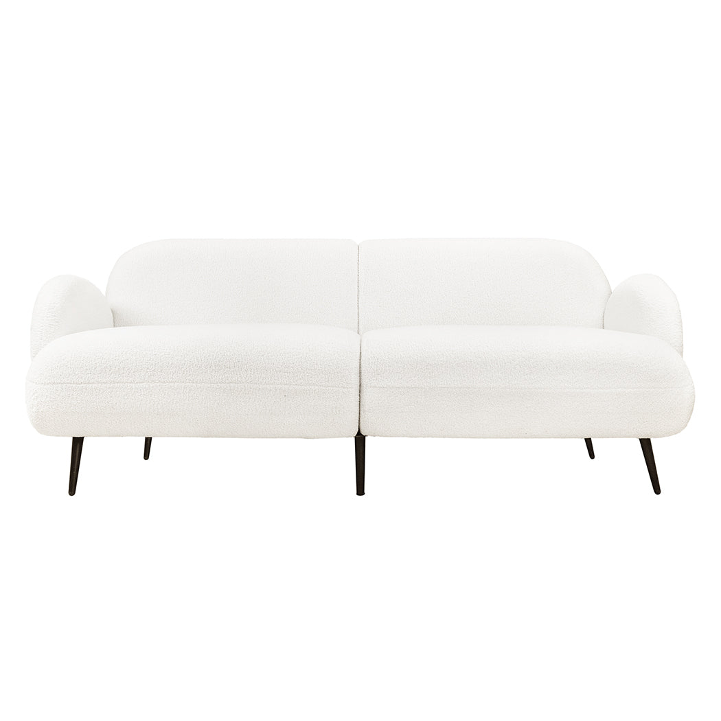 Luxury Cloud Sofa 3 Seater Sherpa Fleece White  Adjustable Height