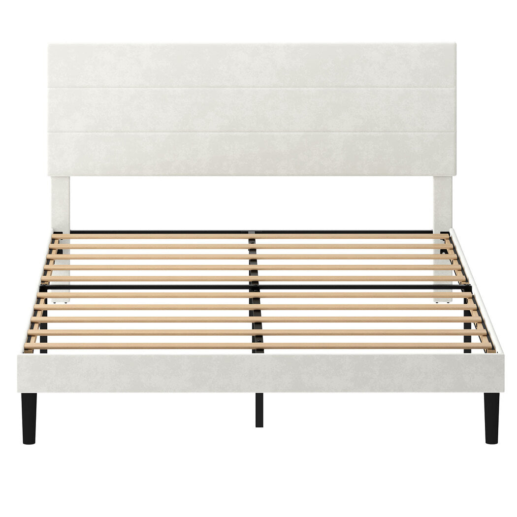 Queen Bed Frame Upholstered Headboard 200x154.5x113cm