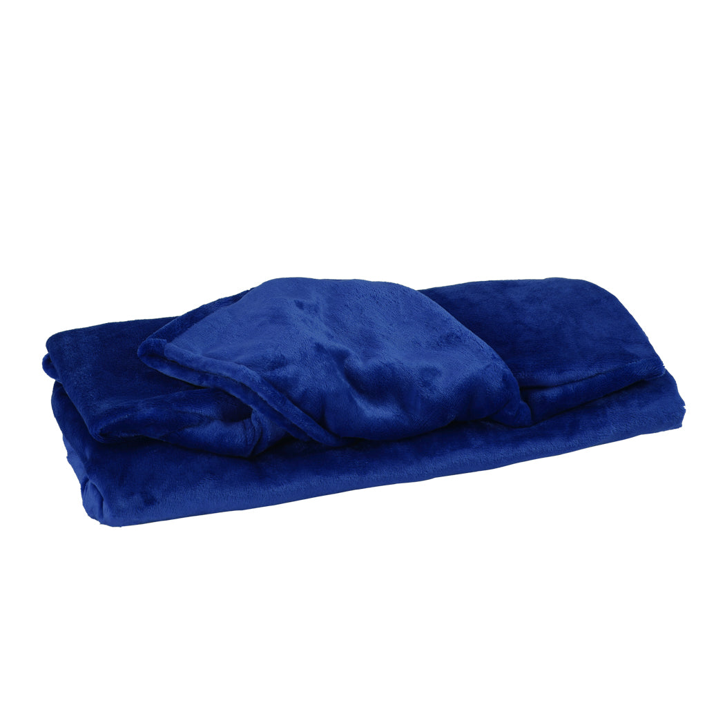 Blanket Hoodie Adult Sweatshirt Navy Blue | Navy colour