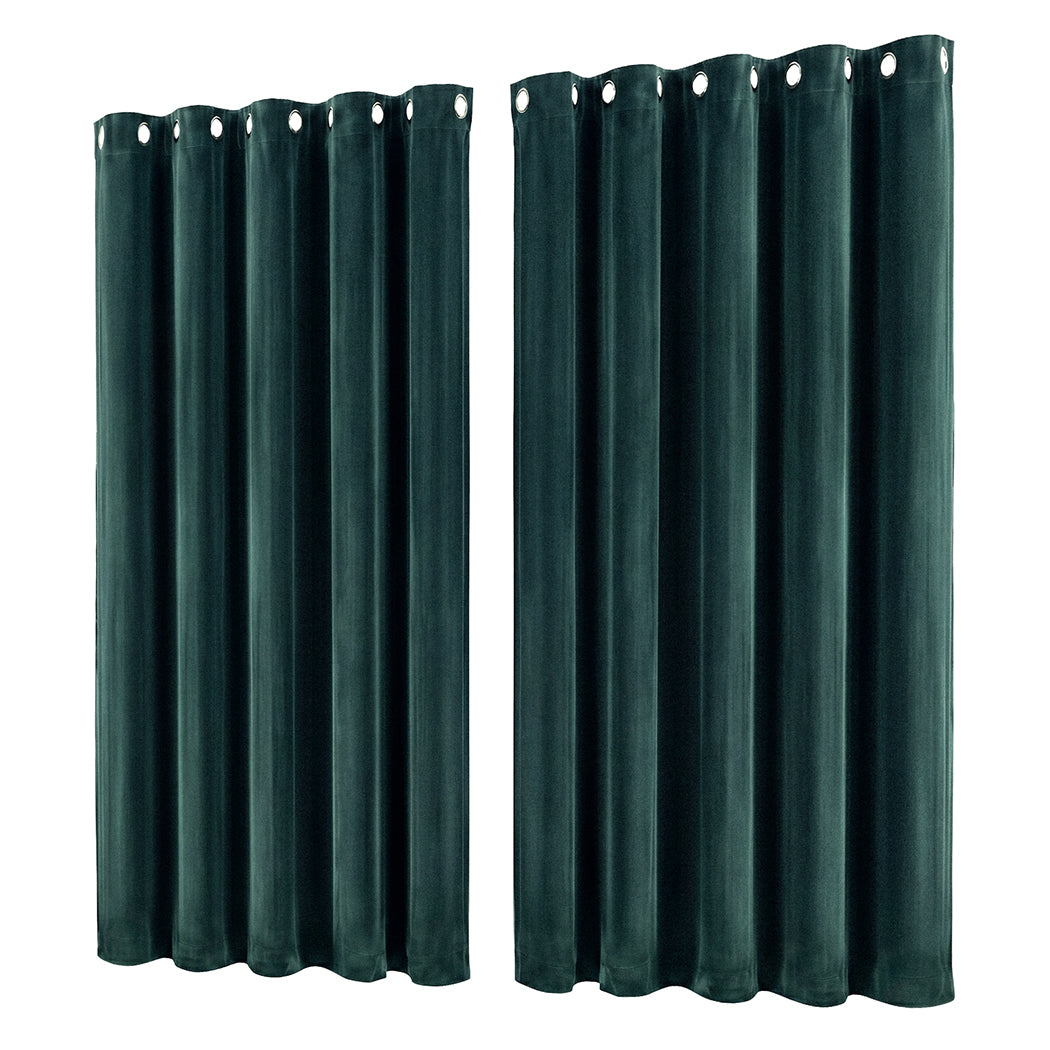 Velvet Blackout Curtains 2 Panel 180x230cm | Simpledeals